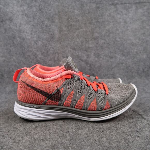 Nike Shoes Women 6.5 Athletic Workout Trainer Flyknit Lunar Running Sneaker Gray - Picture 1 of 11